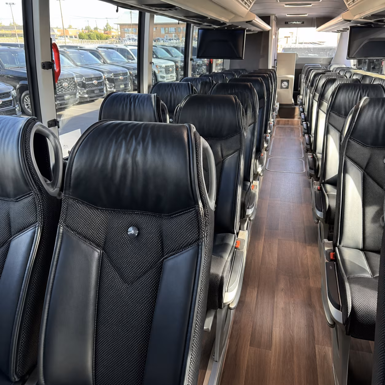 quincy charter bus inside