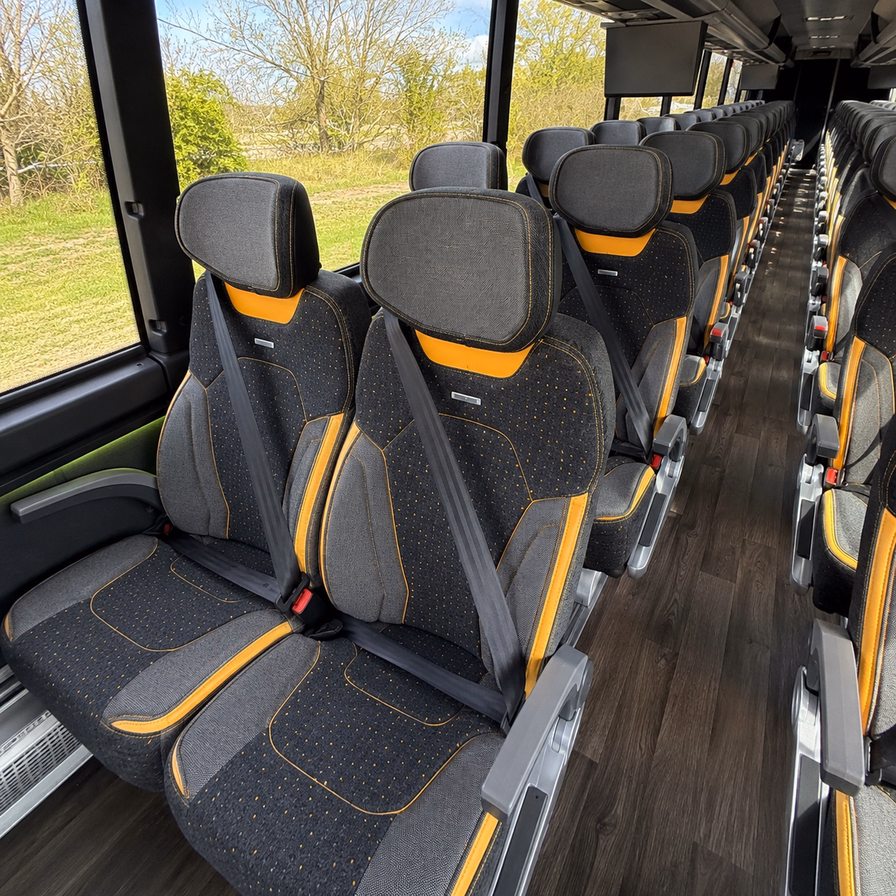 quincy charter bus interior gallery