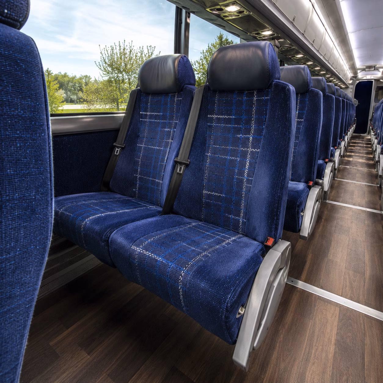 quincy charter bus services interior